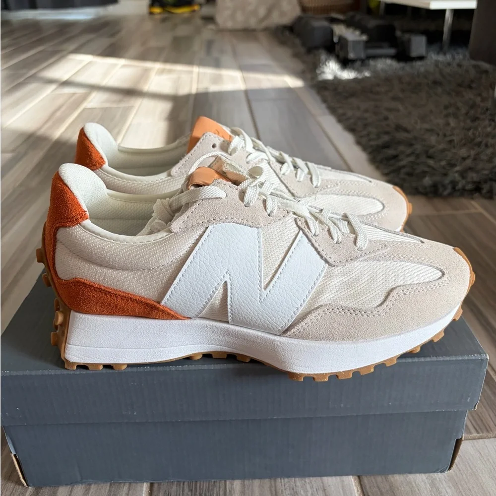 Women's New Balance 327 Casual Shoes - Sea Salt Rust Oxide WS327RA - Picture 6 of 8